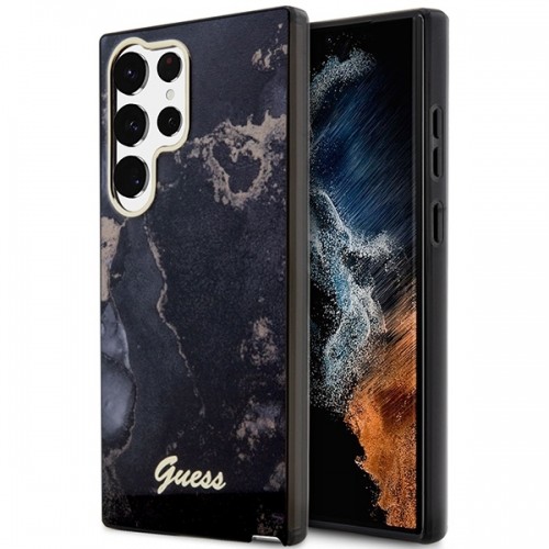 Guess GUHCS23LHTMRSK S23 Ultra S918 czarny|black hardcase Golden Marble Collection image 1