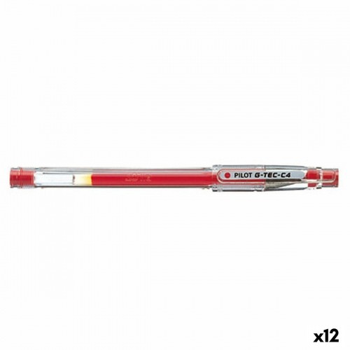 Гелевая ручка Pilot G-TEC C4 Красный 0,2 mm (12 штук) image 1