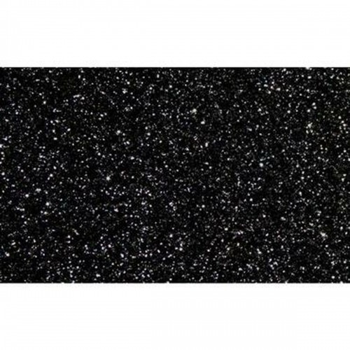 Eva Rubber Fama Glitter Black 50 x 70 cm (10 Pieces) image 1