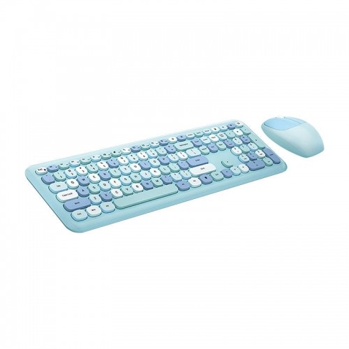 Wireless keyboard + mouse set MOFII 666 2.4G (Blue) image 1