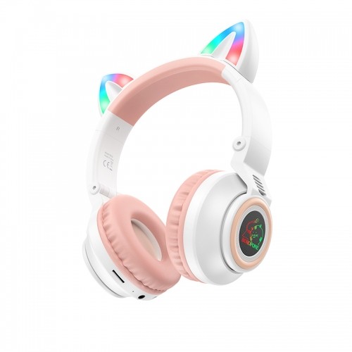 OEM Borofone Headphones BO18 Cat Ear bluetooth white image 1