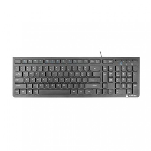 Natec Keyboard Discus 2 Slim Standard Wired US Numeric keypad 424 g USB 2.0 Black image 1