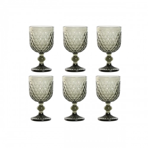 Set of cups Home ESPRIT Grey Crystal 240 ml (6 Units) image 1