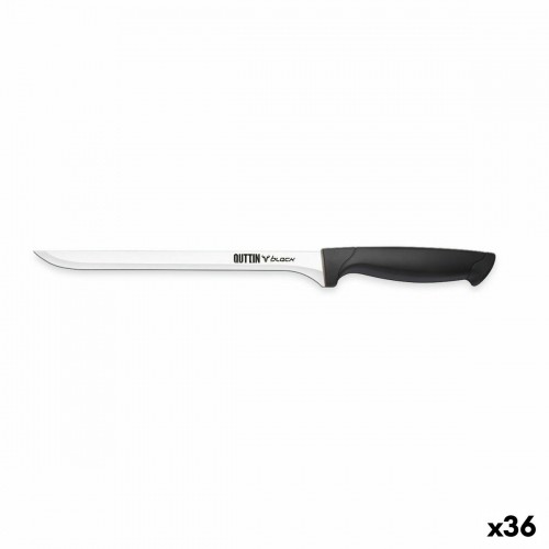 Нож для ветчины Quttin Black Чёрный Серебристый 22 cm (36 штук) image 1