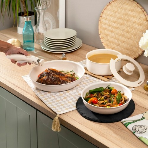 Set of Pans with Removable Handle and Lid Passet InnovaGoods 5 Pieces image 1