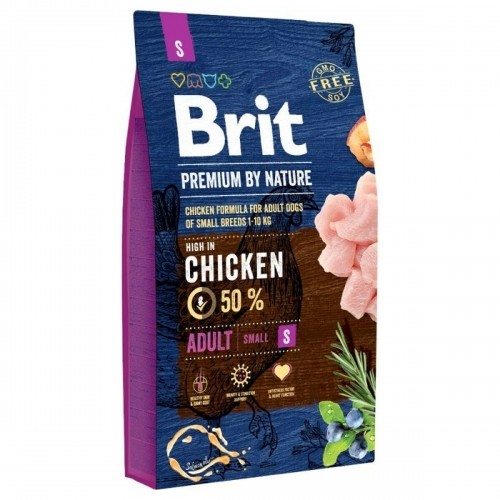 Фураж Brit Premium By Nature Adult Для взрослых Яблоко Курица Кукуруза 8 kg image 1