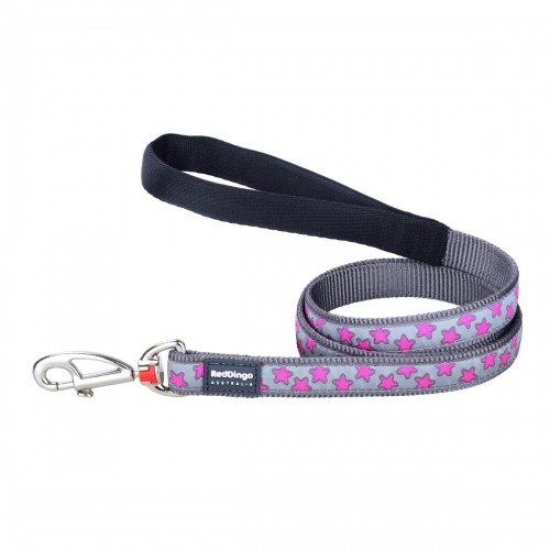 Dog Lead Red Dingo STYLE HOT PINK ON COOL GREY 2 x 120 cm image 1