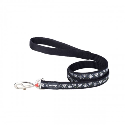 Dog Lead Red Dingo STYLE DIAMOND Black 15mm x 120 cm image 1