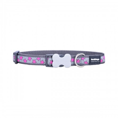 Dog collar Red Dingo STYLE HOT PINK ON COOL GREY 41-63 cm image 1