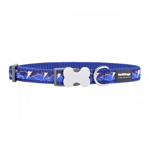 Dog collar Red Dingo STYLE LIGHTNING Navy Blue 31-47 cm image 1