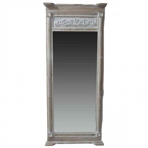 Sienas spogulis Home ESPRIT Balts Dabisks Mango koks Koks MDF Romantiski 87,6 x 9,5 x 203 cm image 1