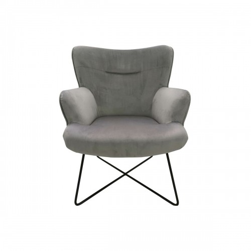 Armchair DKD Home Decor Grey Metal 67 x 81 x 87 cm image 1