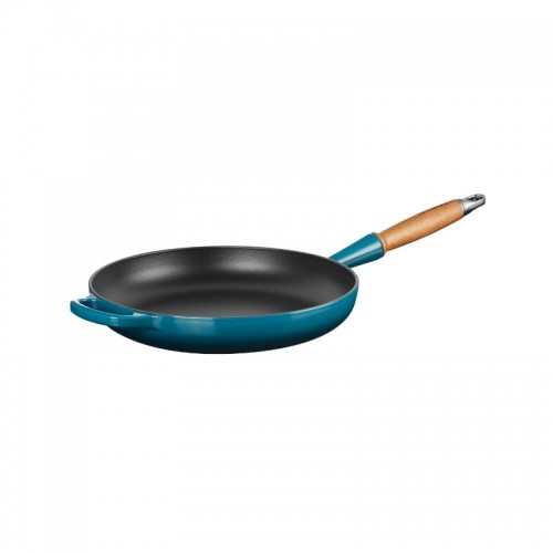 Le Creuset Čuguna panna ar koka rokturi Ø28cm zila image 1