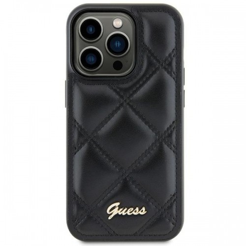 Guess GUHCS23FEPSQSQSK S23 FE S711 czarny|black hardcase Quilted Metal Logo image 1