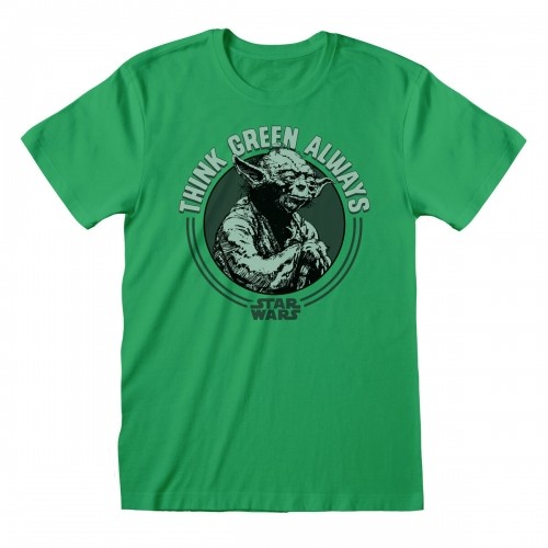 Short Sleeve T-Shirt Star Wars Yoda Think Green Green Unisex image 1