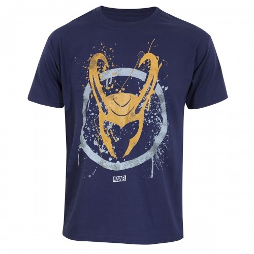 Krekls ar Īsām Piedurknēm Marvel Splatter Logo Zils Unisekss image 1