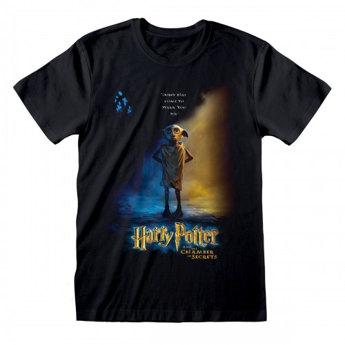Футболка с коротким рукавом Harry Potter Dobby Poster Чёрный Унисекс image 1