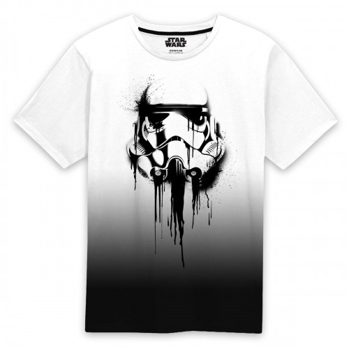 Short Sleeve T-Shirt Star Wars Stormrooper Ink White Black Unisex image 1