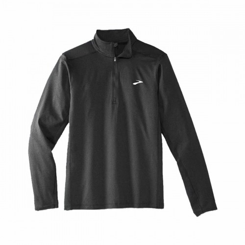Men’s Long Sleeve T-Shirt Brooks Dash 1/2 Zip 2.0 Black image 1