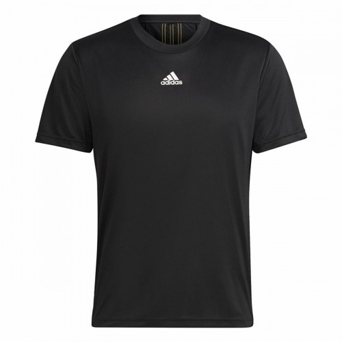 Men’s Short Sleeve T-Shirt Adidas Aeroready HIIT Back Black image 1