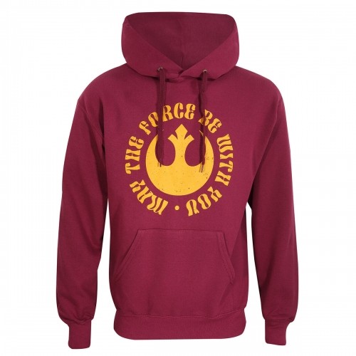 Unisex Sporta Krekls ar Kapuci Star Wars May The Force Be With You Bordo image 1