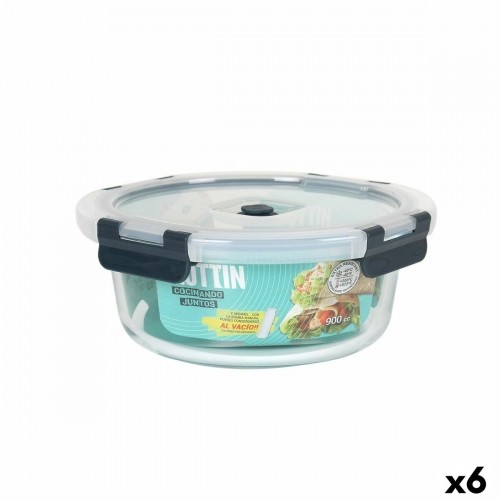 Герметичная коробочка для завтрака Quttin Круглая 900 ml Ø 18 x 7,5 cm (6 штук) image 1