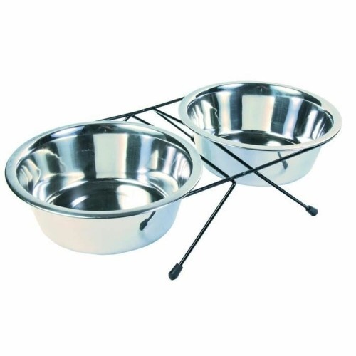 Dog Feeder Trixie Double Stainless steel 1,8 L image 1
