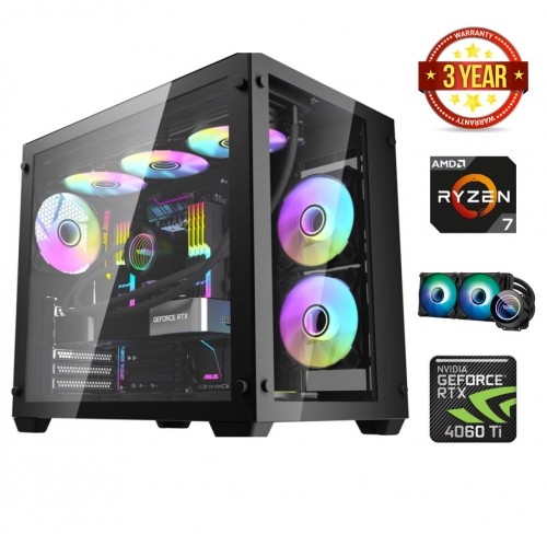 Mdata GAMER Ryzen 7 7700X 16GB 512GB SSD NVME 1TB HDD RTX 4060 Ti Windows 11 image 1