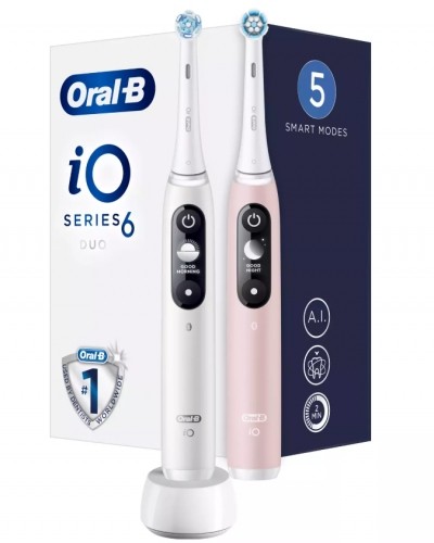 Braun Oral-B iO6 Duo Pack Elektriska Zobu Birste image 1