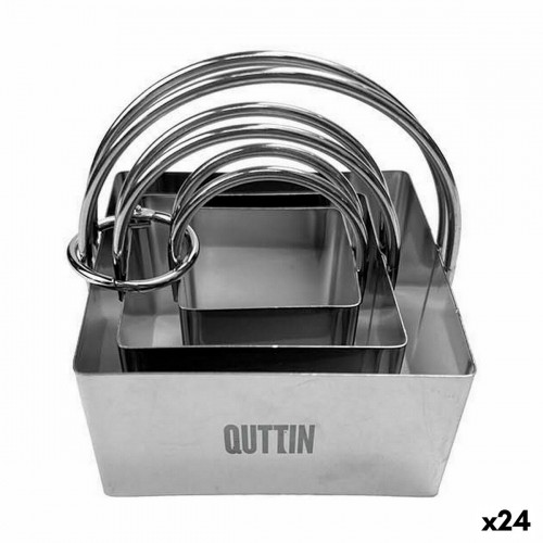 Набор кондитерских форм Quttin Нержавеющая сталь Серебристый Квадратный 3 Предметы (24 штук) image 1