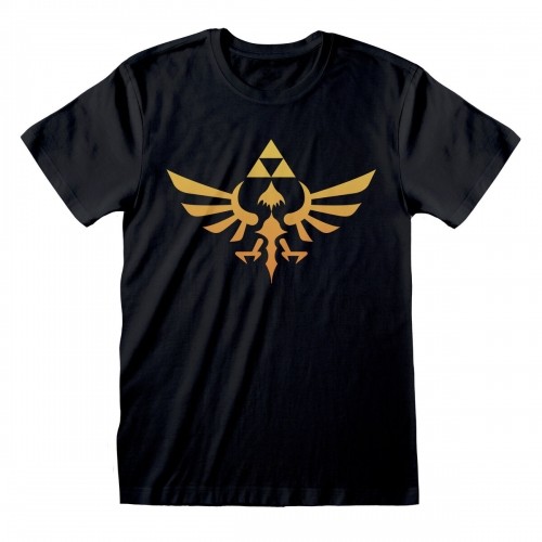 Krekls ar Īsām Piedurknēm The Legend of Zelda Hyrule Logo Melns Unisekss image 1