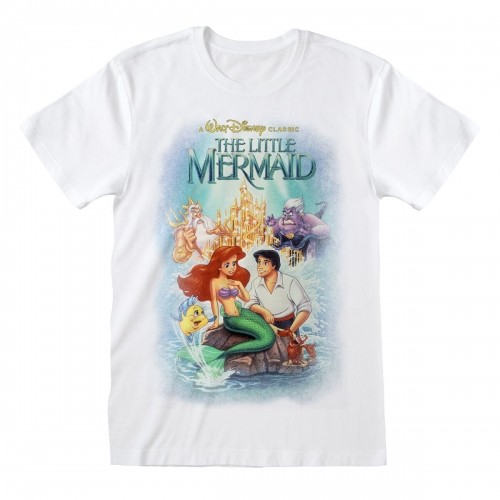 Short Sleeve T-Shirt The Little Mermaid Classic Poster White Unisex image 1