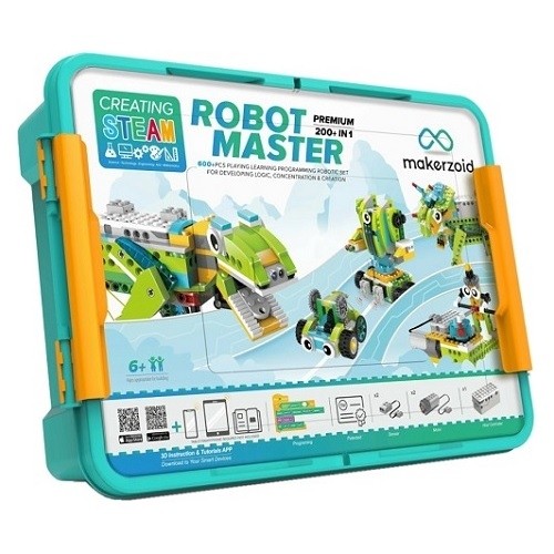 Sol-expert MAKERZOID Robot Master Premium Programmable Toys Building Kit 200in1 image 1