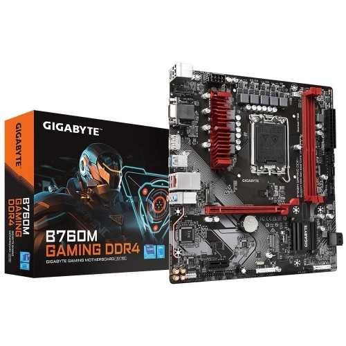 Mainboard|GIGABYTE|Intel B760 Express|LGA1700|Micro-ATX|Memory DDR4|Memory slots 2|1xPCI-Express 3.0 1x|1xPCI-Express 4.0 16x|2xM.2|1x15pin D-sub|1xHDMI|1xDisplayPort|2xAudio-In|1xAudio-Out|2xUSB 2.0|3xUSB 3.2|1xUSB-C|1xPS/2|1xRJ45|B760MGAMINGDDR41.1 image 1