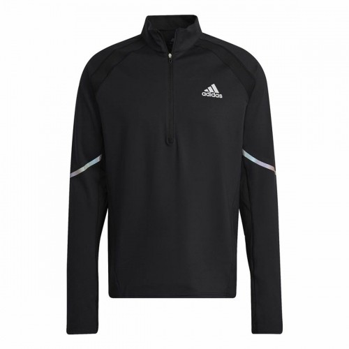 Vīriešu Sporta Krekls bez Kapuča Adidas Fast 1/2 Zip Melns image 1