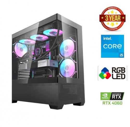 Mdata GAMER i5-12400F 32GB 512GB SSD 1TB HDD RTX 4060 Windows 11 image 1