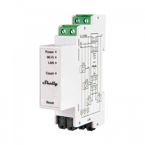 3-phase Energy Meter Shelly PRO 3EM 120A Wi-Fi image 1