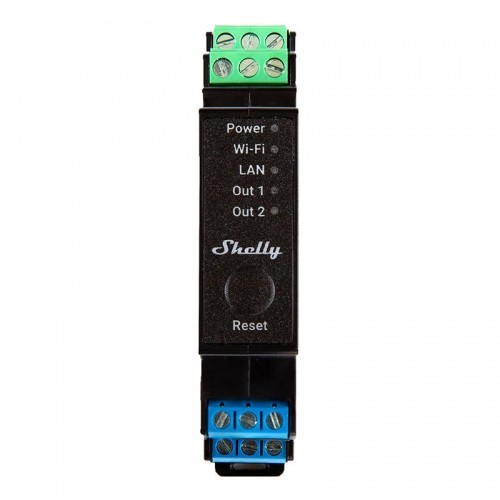 DIN Rail Smart Switch Shelly Pro 2PM with power metering, 2 channels image 1