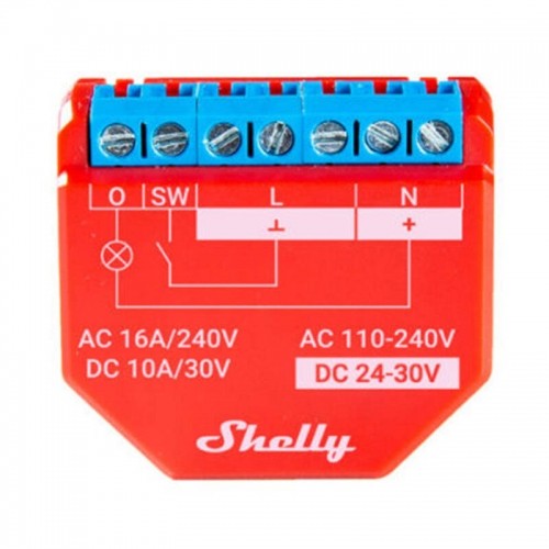 Wi-Fi Smart Relay Shelly Plus 1PM, 1 channel 16A, with power metering image 1