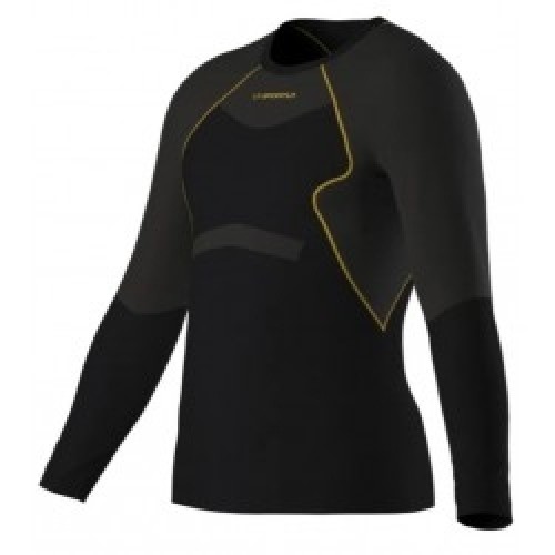 La Sportiva Termo krekls WOOL40 Aero Longsleeve M S Black/Yellow image 1