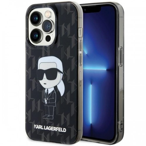 Karl Lagerfeld KLHCP15LHNKMKLK iPhone 15 Pro 6.1" czarny|black hardcase Monogram Ikonik image 1