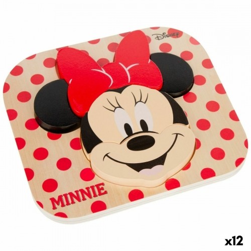 Child's Wooden Puzzle Disney Minnie Mouse + 12 Months 6 Pieces (12 Units) image 1