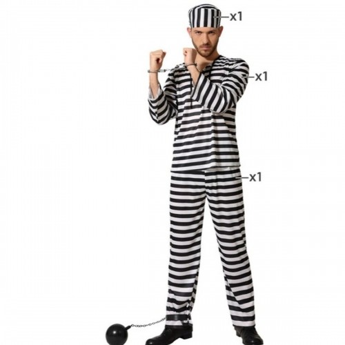 Bigbuy Carnival Svečana odjeća za odrasle Prisoner Ieslodzītais Daudzkrāsains image 1