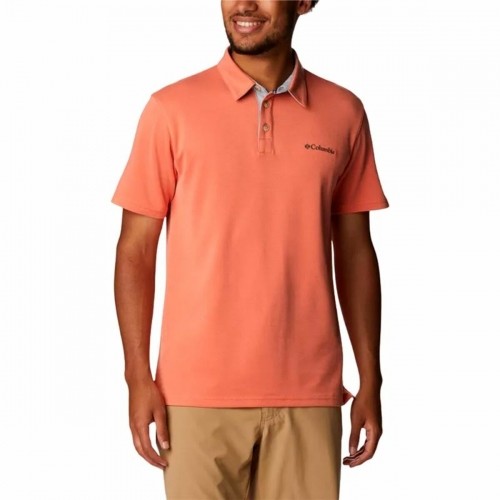 Men’s Short Sleeve Polo Shirt Columbia Nelson Point™ Coral image 1