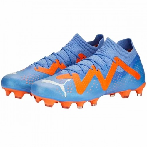 Adult's Football Boots Puma Future Match Fg/Ag  Glimmer Blue Orange Lady image 1