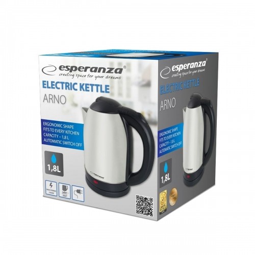 Kettle Esperanza EKK135X Grey Stainless steel Plastic 1500 W 1,8 L image 1