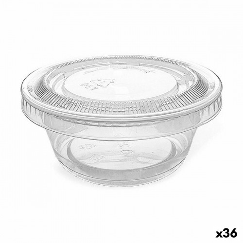 Set of reusable bowls Algon Sauces 10 Pieces Plastic 100 ml (36 Units) image 1