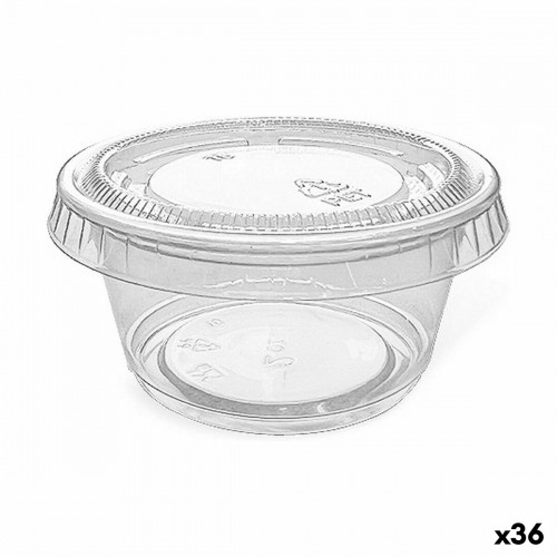 Set of reusable bowls Algon Sauces 10 Pieces Plastic 60 ml (36 Units) image 1