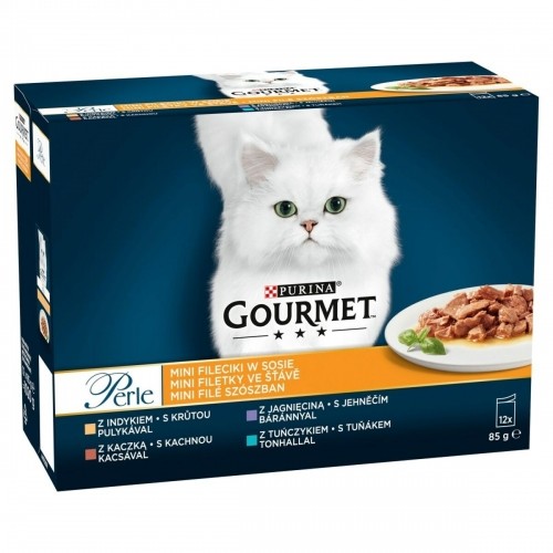 Kaķu barība Purina Gourmet Perle Tunzivis Turcija Jēra gaļa Pīle image 1