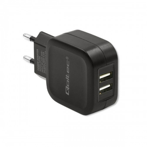 Wall Charger Qoltec 50186 Black 17 W image 1
